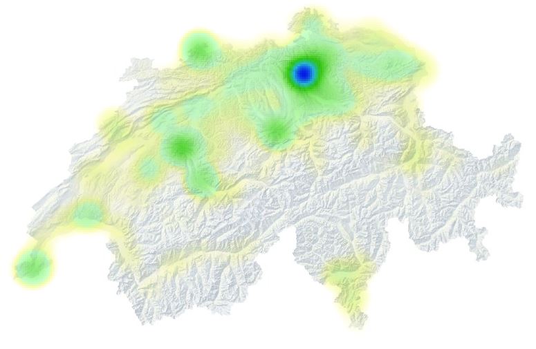 Heatmap TTT Switzerland